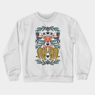 Jaguar Valentines Day Card (no text) Crewneck Sweatshirt